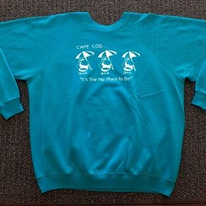 Vintage 80s Cape Cod Beach Vacation Sweatshirt Size XL